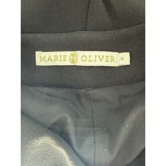 Marie Oliver Mia Mid Rise Shorts Black Womens Size 10 Pockets Side Zip - Picture 8 of 9